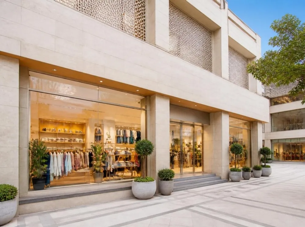 Retail shop front in a commercial complex